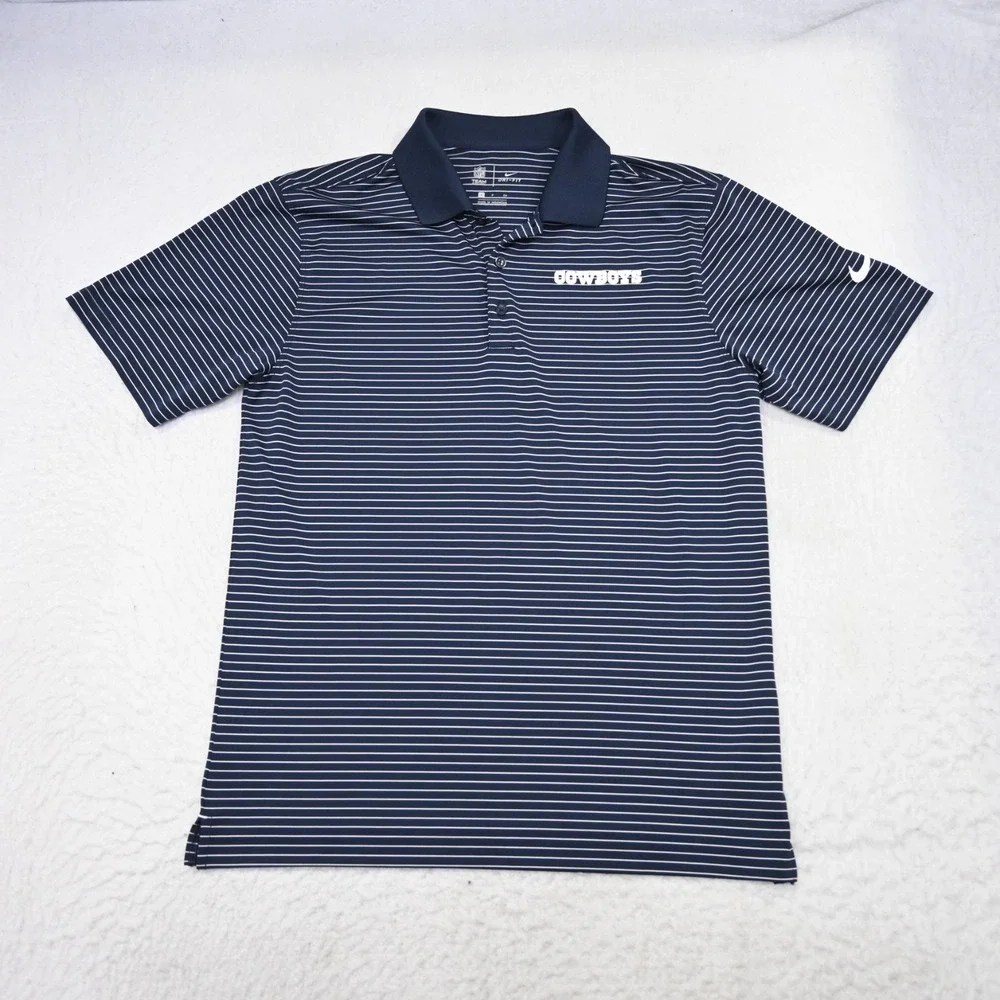 Nike NFL Dallas Cowboys Golf Polo‎ Dri FIt Performance Short Sleeve Mens Small